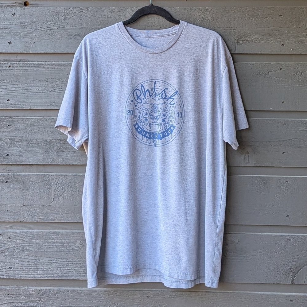 Phish 2013 Summer Tour T-Shirt Jones Beach Wantagh, NY Gray Blue Unisex XL